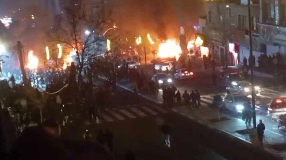 A rare view of Tehran ablaze Tehran Is Alright, and Yet…